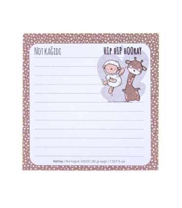 کاغذ یادداشت 50 برگ نوت یاز 7.5×7.5 سانت - طرح 18