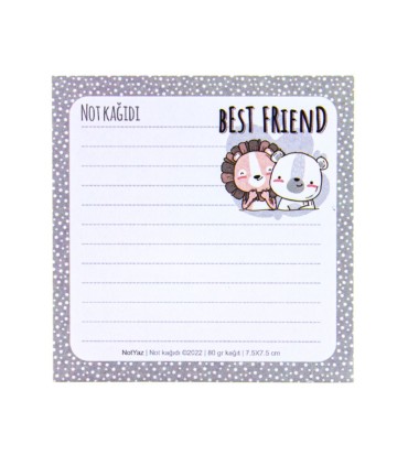 کاغذ یادداشت 50 برگ نوت یاز 7.5×7.5 سانت - طرح 19