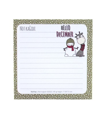 کاغذ یادداشت 50 برگ نوت یاز 7.5×7.5 سانت - طرح 21