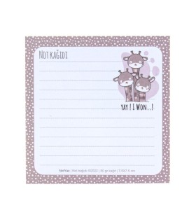 کاغذ یادداشت 50 برگ نوت یاز 7.5×7.5 سانت - طرح26