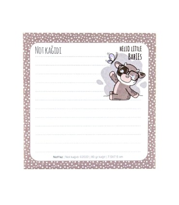 کاغذ یادداشت 50 برگ نوت یاز 7.5×7.5 سانت - طرح30