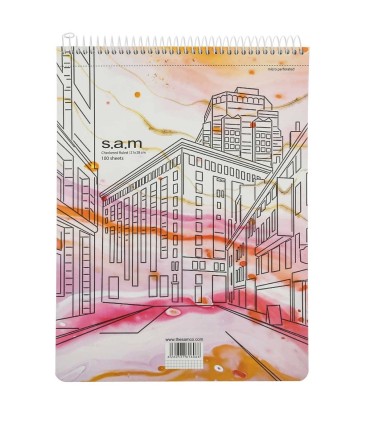 دفتر رحلی شطرنجی 100 برگ سم طرح 827