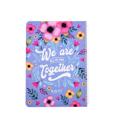 دفتر وزیری فانتزی 100 برگ سم SAM - طرح Together