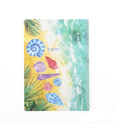 دفتر وزیری فانتزی 100 برگ سم SAM-طرح ساحل