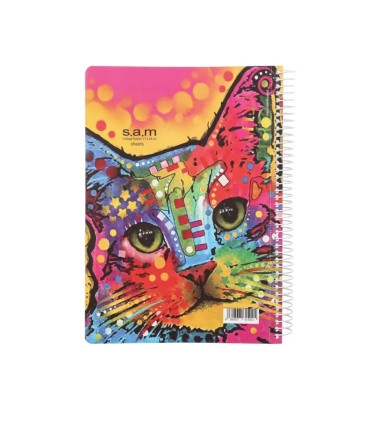 دفتر وزیری باپرفراژ و جداکننده سم SAM - طرح  گربه سورئال