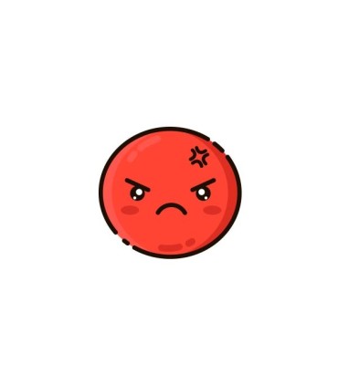 استیکر طرح ایموجی عصبانی