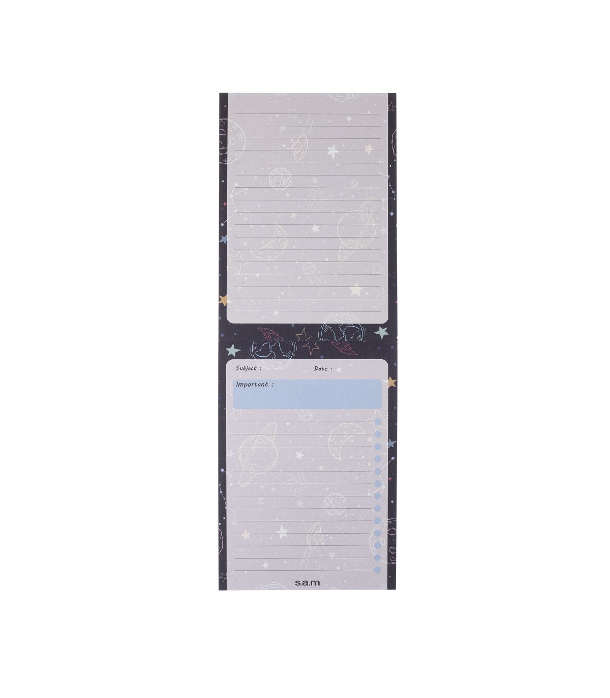 یادداشت یادآور 50 برگ A6 سم - طرح فضا