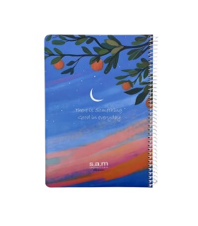 دفتر وزیری کلاسیک 100 برگ سم- طرح ماه