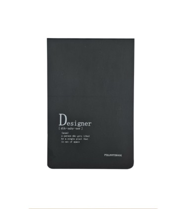 دفتر طراحی پیل مدل کانسپت طرح Designer سایز A5 - رنگ مشکی