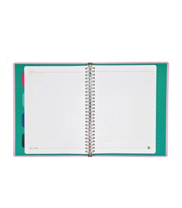 دفتر کلاسور ۲۶ حلقه ریاضی دات نوت- صورتی