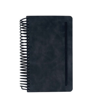 تقویم سال 1404 فنری اروپایی جلد ترمو دات نوت - مشکی