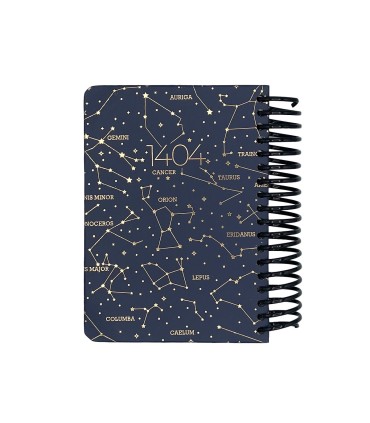 تقویم سال 1404 فنری پالتویی جلد سخت دات نوت - طرح 3