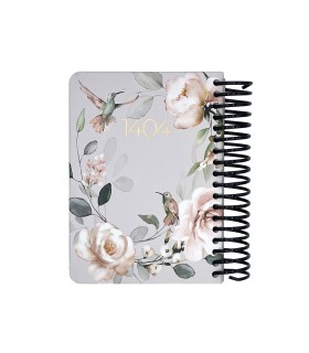 تقویم سال 1404 فنری پالتویی جلد سخت دات نوت - طرح 13