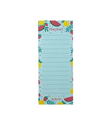 یادداشت چک لیست 52 برگ  سم - طرح میوه