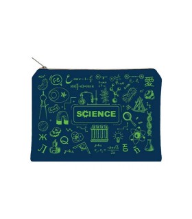 زیپ کیف دات نوت مدل Science سایز A5 رنگ سرمه ای