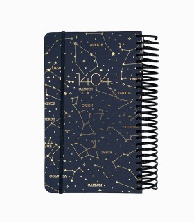 تقویم سال 1404 فنری اروپایی جلد سخت دات نوت - طرح 16