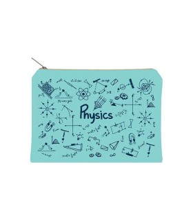 زیپ کیف دات نوت مدل Physics سایز A5 رنگ فیروزه ای