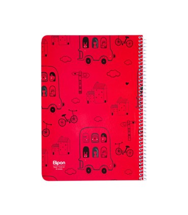 دفتر 40 برگ وزیری سیمی فانتزی الیپون - کد 2141306