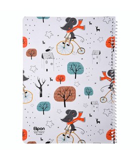 دفتر 40 برگ وزیری سیمی فانتزی الیپون - کد 2141222