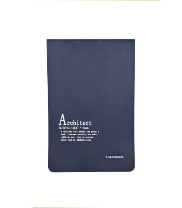 دفتر طراحی پیل مدل کانسپت طرح Architect سایز A5 - رنگ سرمه ای