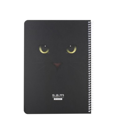دفتر وزیری فانتزی 80 برگ سم SAM-طرح گربه سیاه