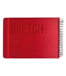 دفتر طراحی 60 برگ پیل مدل SKETCH سایز A5 - رنگ قرمز