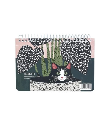دفتر یادداشت سم با پرفراژ 10×15 سیم از 15 - طرح گربه