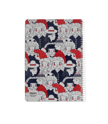 دفتر 100 برگ وزیری سیمی مجلد الیپون - کد 2413256