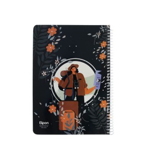 دفتر 100 برگ وزیری سیمی مجلد الیپون - کد 2781289