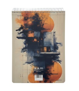 دفتر رحلی شطرنجی با پرفراژ 100 برگ سم - طرح 104