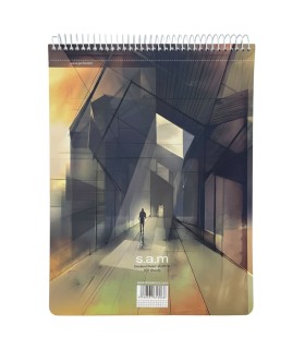 دفتر رحلی شطرنجی با پرفراژ 100 برگ سم - طرح 106