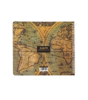 دفتر خشتی 200 برگ سم نقشه جهان