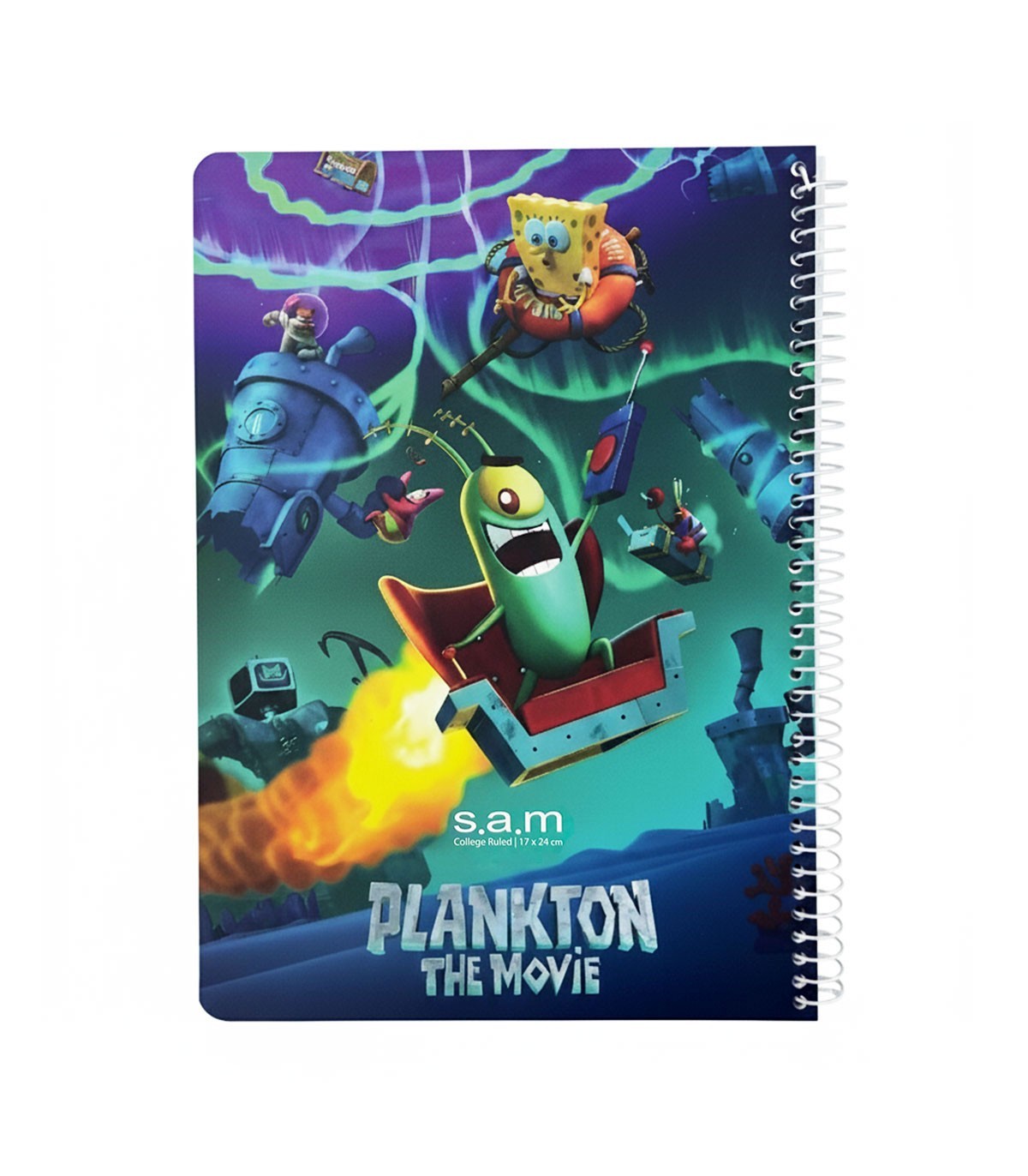 دفترسیمی وزیری فانتزی 100 برگ سم- طرح PLANKTON THE MOVIE