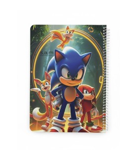 دفترسیمی وزیری فانتزی 100 برگ سم- طرح Sonic