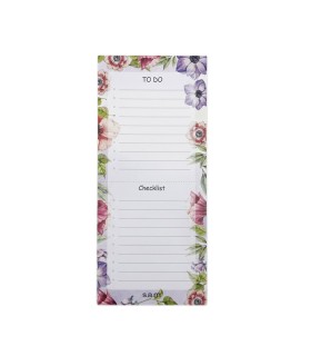 یادداشت چک لیست 52 برگ با پرفراژ سم - طرح گل