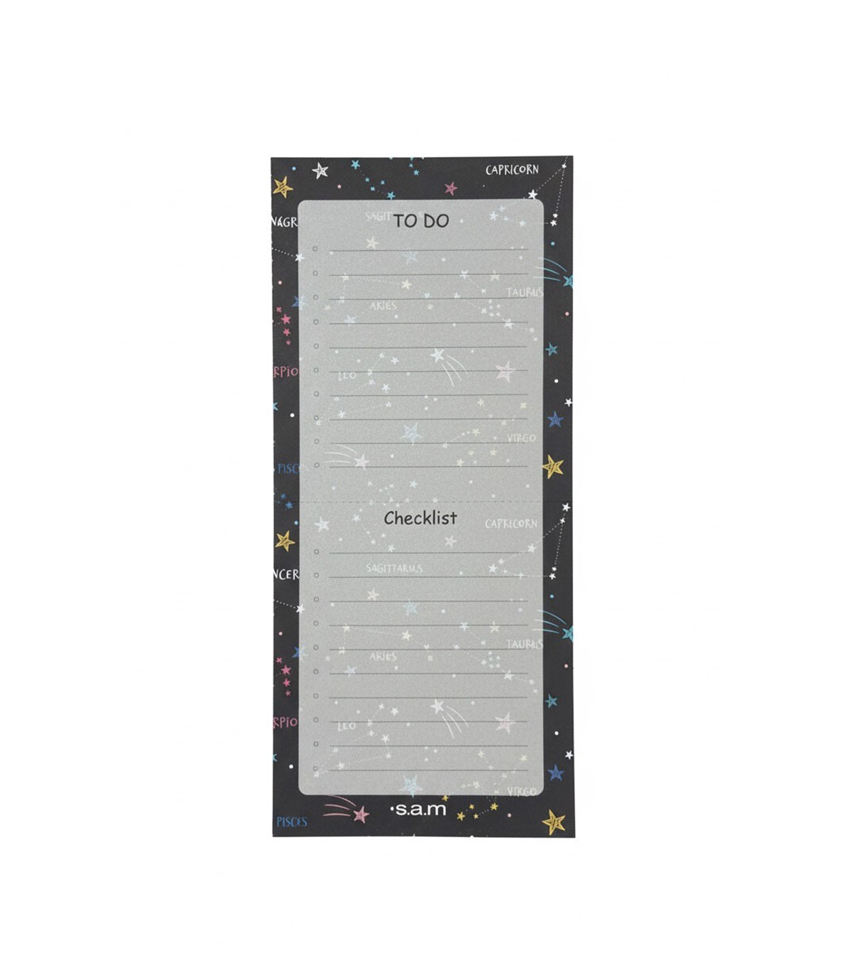 یادداشت چک لیست 52 برگ با پرفراژ سم - طرح ستاره