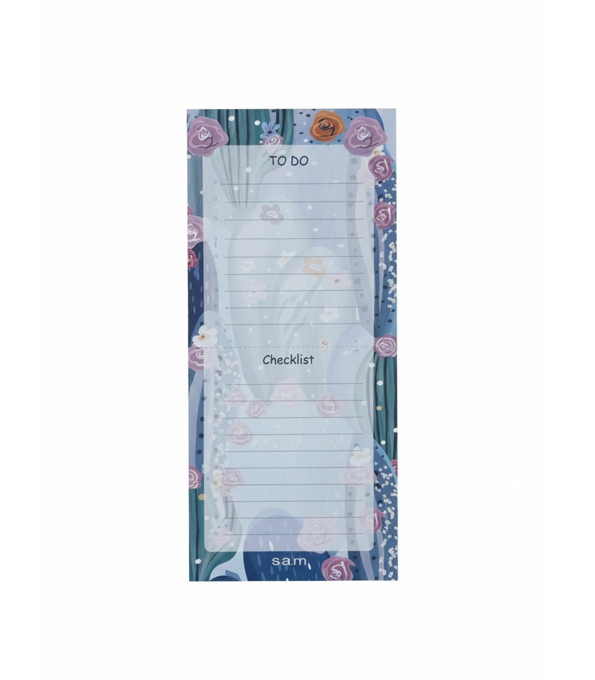 یادداشت چک لیست 52 برگ با پرفراژ سم - طرح نقاشی