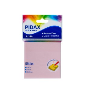 کاغذ یادداشت چسبدار (استیکی نوت) شفاف شاین دار پیداکس P-380 رنگ صورتی