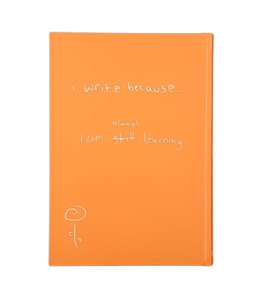 دفتر 100 برگ i write because - نارنجی
