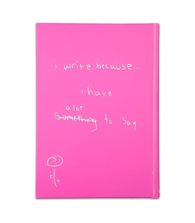 دفتر 100 برگ i write because - سرخابی