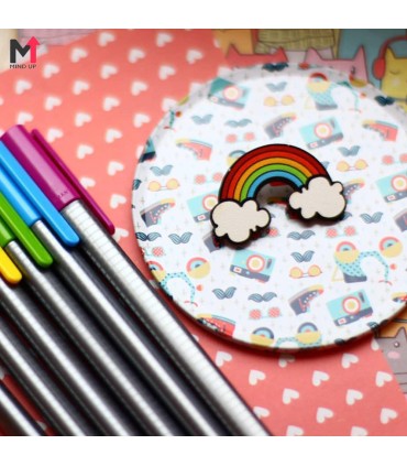 پین چوبی رنگین کمان