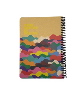 دفتر 100 برگ جلد سخت کرافت- طرح think positive