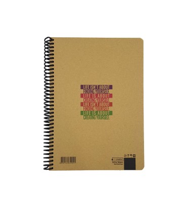 دفتر 100 برگ جلد سخت کرافت- طرح life