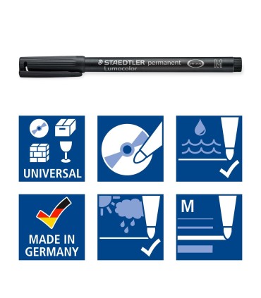 ماژیک چند منظوره استدلر مدل Lumocolor Permanent - قطر نوشتار M