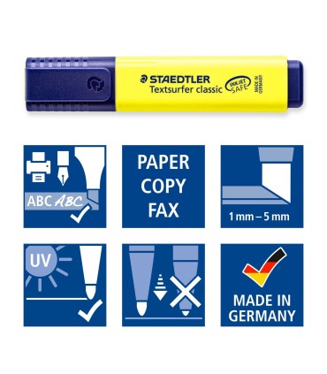 ماژیک علامت گذار(هایلایت) استدلر مدل Textsurfer Classic کد 364