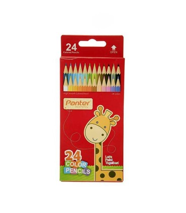 مداد رنگی 24 رنگ جعبه مقوایی پنتر