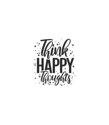 استیکر طرح think happy thoughts