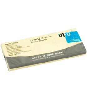 خرید اینترنتی کاغذ استیکی نوت اینفو ۵ در ۴ سانیتمتر - بسته ۳ عددی