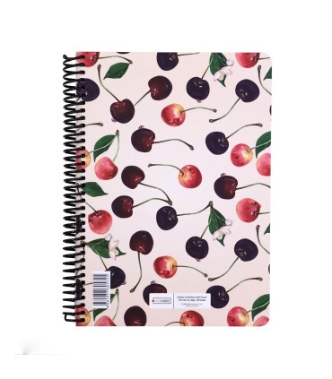 دفتر 100 برگ جلد سخت کلاسیک- طرح گیلاس 2