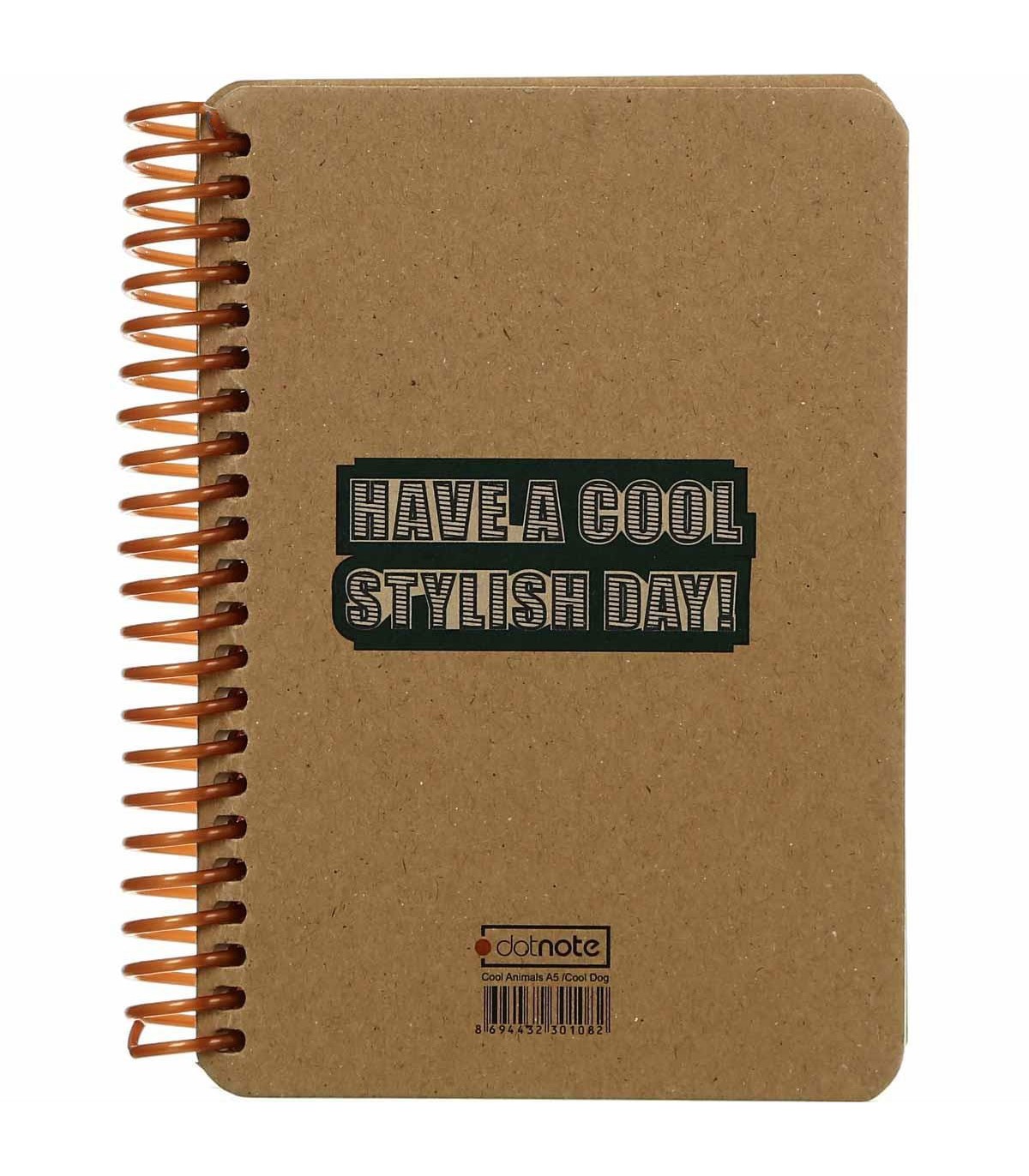 دفترچه سایز A6 سیمی 100 برگ دات نوت سری Coolanimals طرح خرس عکاس